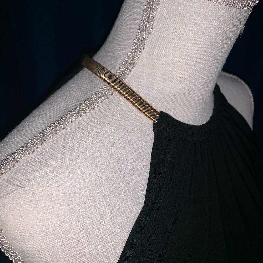 NEW! JBS Black and Floral Dress with Chain Choker - Picture 3 of 4